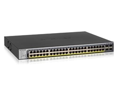 Image of NETGEAR (GS752TP) 52 Port Gigabit (10 /100 /1000) Professional Web Manageable PoE+ Ethernet Smart Switch, RJ45 Switch with 48 PoE+ 380W Ports, 4 SFP 1G Ports, Desktop /Rack, ProSAFE Lifetime Protection