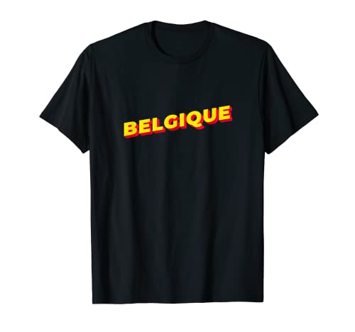 Flag Belgium T-Shirt, Black