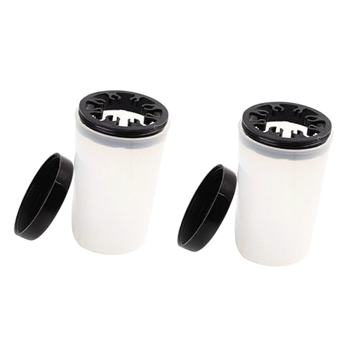 IWOWHERO 2pcs Nail Art Pen Wash Cup Crystal Pen Washing Bucket for Soaking Cleaning