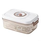 Yuanpgky Contenitore Sottovuoto per Alimenti con Coperchio, Ermetico, Dispenser per Alimenti Freschi, Grande Capacità per Mantenere il Cibo Asciutto e Fresco (1,2 L)