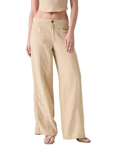 GUESS Linen-Blend Pants