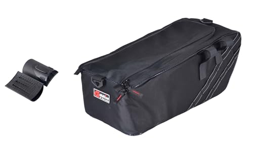 Goldfire 1 Pair Black Clip-on Universal Jacket Sleeve Vent Motorcycle Cooling System + Black Piping Motorcycle Ruckus Bag Under Seat Storage Bag Compatible with All Ruckus Scooter Model Years