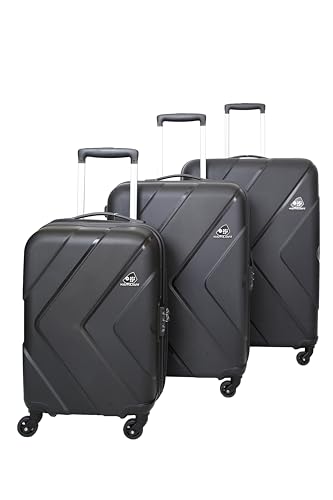 Image of American Tourister Kamiliant 3 Pc Set 55 Cms, 68 Cms & 79 Cms Small, Medium & Large Set of Hard Sided 4 Wheels Spinner Trolley Bags (Black)