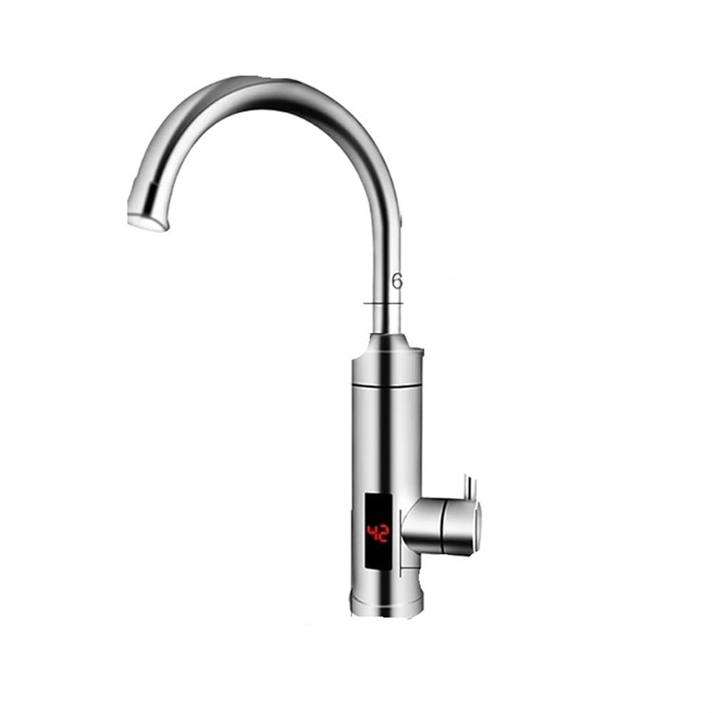 Electric Tap Water Heater Faucet Tankless Heaters Kitchen Hot Tap Bathroom Heating Electric 220v Stainless Steel Shell(SLT105-220V)