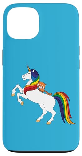 Cute Kawaii Kids Womens Girls Unicorn Red Panda Lover �X�}�z�P�[�X iPhone 13 �p