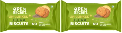 Image of Open Secret Jeera Biscuit Cookies | Protein & Fiber Packed | Healthy Snacks | No Added Maida No Refined Sugar No Palm Oil | Unjunked Biscuit | 40G - Pack of 12