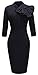 Homeyee Women's Vintage Bowknot 3/4 Sleeve Party Dress B244 (L, Black) US 8