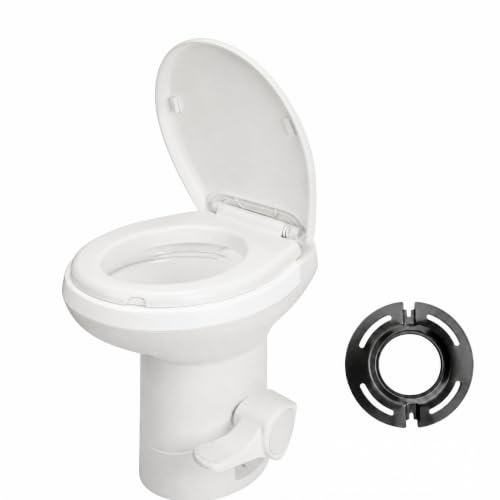 Shineforu Campervan Toilet with Foot Pedal 46 cm Soft Close