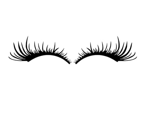 Faux cils pour voiture lot de 2 stickers noirs pour phares et decoration de paupieres