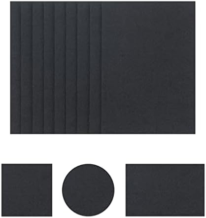 VABNEER Podkładki meblowe, 9 szt., 20 x 15 cm, czarne, samoprzylepne podkładki meblowe do podłóg z twardego drewna, wysokiej jakości podkładki filcowe do mebli o grubości 5 mm, podkładki filcowe do stóp mebli