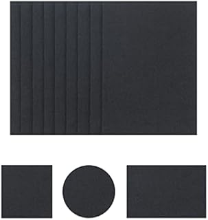 VABNEER Podkładki meblowe, 9 szt., 20 x 15 cm, czarne, samoprzylepne podkładki meblowe do podłóg z twardego drewna, wysokiej jakości podkładki filcowe do mebli o grubości 5 mm, podkładki filcowe do stóp mebli