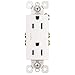 Legrand radiant 885TRWCP7 15 Amp Tamper Resistant Decorator Duplex Outlet, Side Wire or Push Wire, White (10 Pack)
