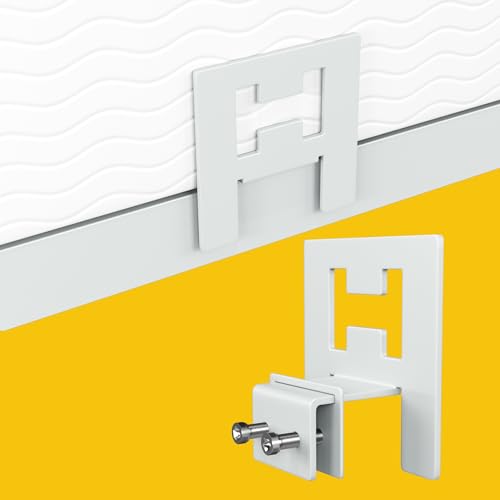 6PCS Mattress Slide Stopper Brackets/Adjustable 0.5-1.4 Inches Width/White Anti-Slip Bed Frame Gaskets to Keep Mattress in Place