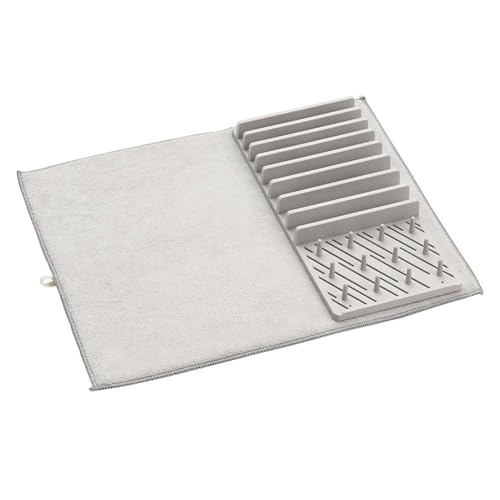 Genérico Estera para secar Platos con Rejilla - Alfombrilla para Platos de Cocina con escurridor Desmontable,Tapete para secar Platos Separados para Todo Tipo de Utensilios de Cocina