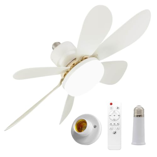 MEIION Baugmann Ventilateur de plafond avec Lumière et Telecommande 40w