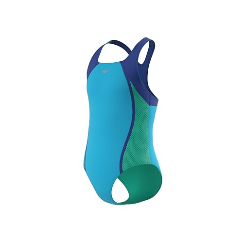 Image of Speedo Girl's Swimsuit One Piece Mesh Splice Thick Strap