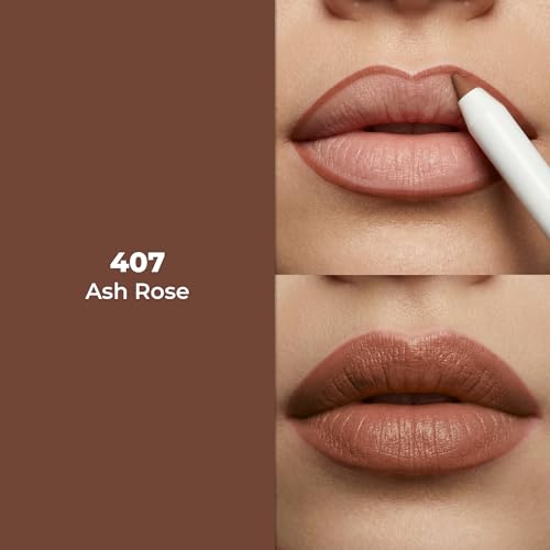 Lamel Matte Gel Lip Liner Pencil | Weightless&CreamyTexture - Sharpenable - Longwear & Waterproof - High Pigmented & Flawless Finish - Moisturizing - Cruelty-free & Paraben-Free,- 407, 1,7g/0.05oz