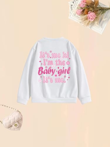Girl's Letter Graphic Cute Sweatshirts Long Sleeve Crewneck Pullover Tops Fall Outfits2