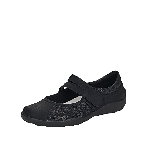 Remonte R3510, Ballerines Femme, Noir, Noir, Gris métallisé 03, 39 EU