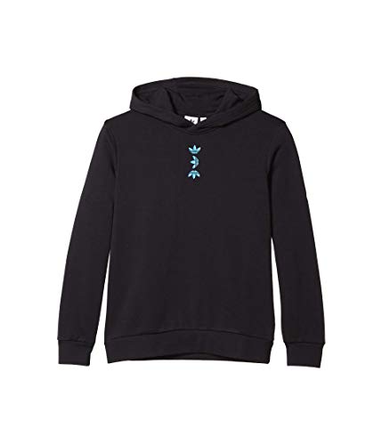 Image of adidas Originals Kids Unisex Large Logo Hoodie Black/Team Royal Blue Large