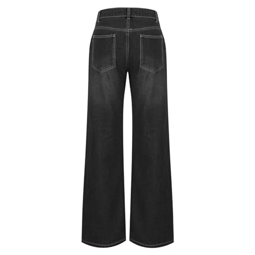 Womens High Waisted Flare Jeans 2025 Casual Bootcut Stretchy Denim Pants Boyfriend Y2K Wide Leg Pants3