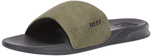 Reef One Slides for Men - Comfortable Men's Slides Sandals | Black/Olive |