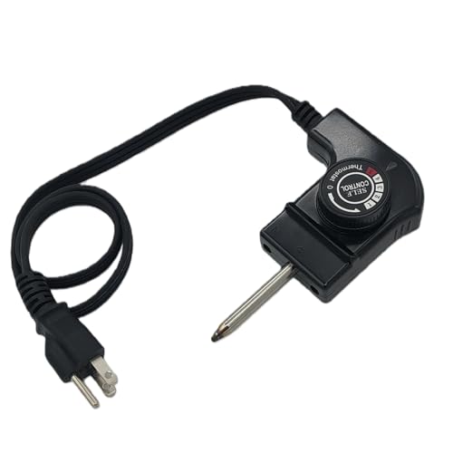 LZXQYMX Adjustable Thermostat Probe Cord, 15A/125V Universal Power Cord with Temperature Control for Electric Smokers, Griddles & Fryers