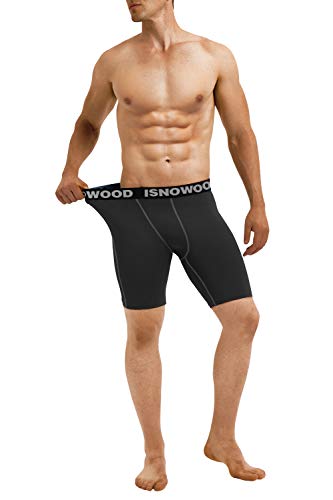 Isnowood Compression Shorts For Men Spandex Running Workout Athletic Underwear #TOP4