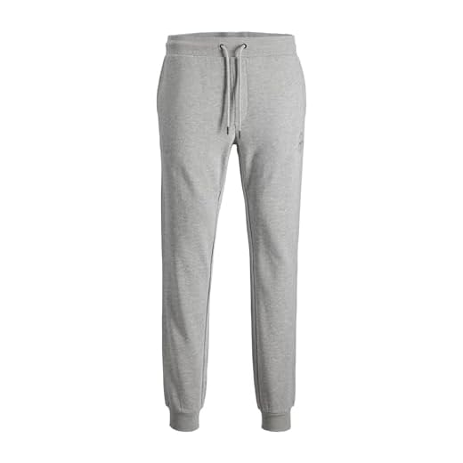 Jack & Jones Jjigordon Jjshark Sweat Pants Viy Noos Pantalones de Deporte, Gris (Melange Gris Claro Melange Gris Claro), W (Tamaño del Fabricante: M) para Hombre