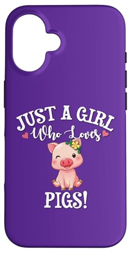 Funny Womens Moms Girl Who Loves Pigs Cute Show Pig Lover �X�}�z�P�[�X iPhone 16 �p
