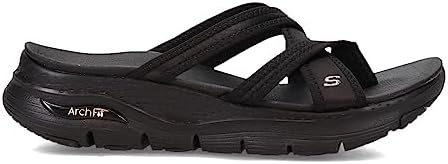 Skechers Women's Arch FIT-New Start Sport Sandal, Black/Black, 7 | Image 1