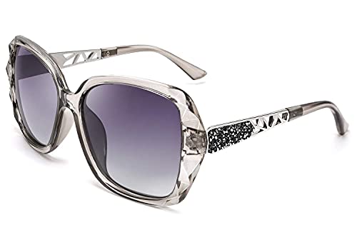 FEISEDY Polarized Sunglasses for Women, Trendy Oversized Square Shades UV400 Protection B2289