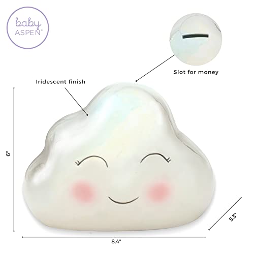 Iridescent Cloud Ceramic Piggy Bank - Nursery Decor, Gift For Baby Shower, Toddler, Or Children, Baby Room Decor, Coin Bank #TOP5