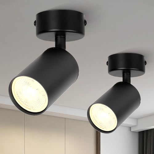 Image of Spotlight ceiling light GU10 2 Packs,1 Black Adjustable Spot Lights Indoor