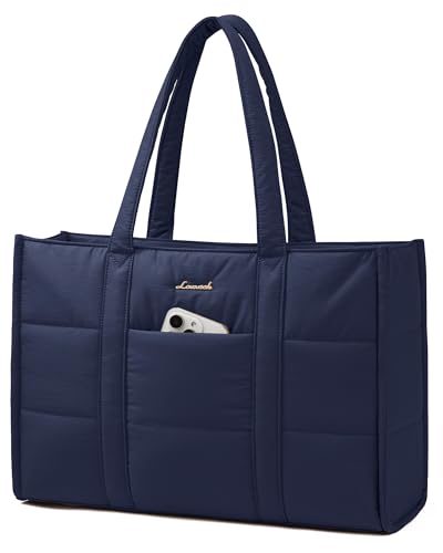 LOVEVOOK Laptop Handtasche Damen 15,6 Zoll, Groß Shopper Puffer Tasche Arbeitstasche Aktentasche, Tote Bag Women Handbags Lehrertasche Schultasche Schultertasche für Uni Business Schule