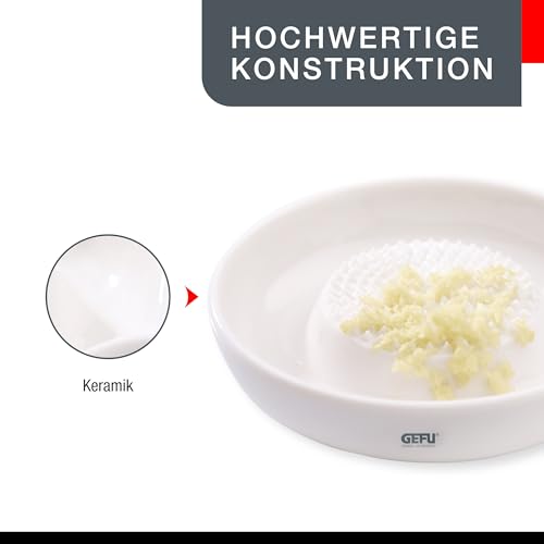 Keramikreibe von Gefu für Ingwer und Gewürze, rund, 2,2 cm hoch, 2,2 cm Durchmesser