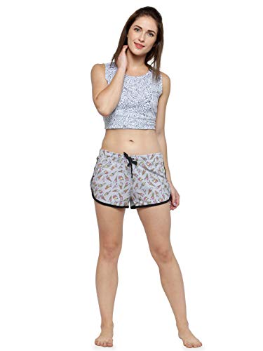 Image of KOTTY Printed Women Multicolor Night Shorts (Multi-Coloured,26)