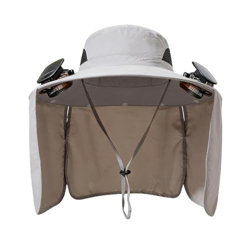 Chapeaux Solaires Pliables Anti-Chaleur avec 2 Ventilateurs