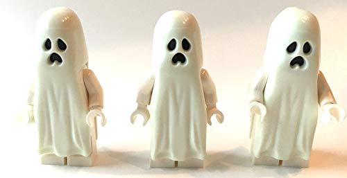 Preisvergleich Produktbild 3 x Lego Minifigur Geist / Gespenst ( nachtleuchtend )