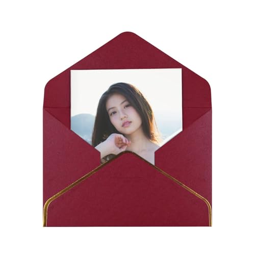 メッセージカード 今田美桜 グリーティングカード 人気 シンプル 挨拶状 年賀状 感謝カード 金箔押し 封筒付き 多機能 レター用品 友達 家族 記念日 新年 お正月 お誕生日 贈り物 おしゃれ プレゼント