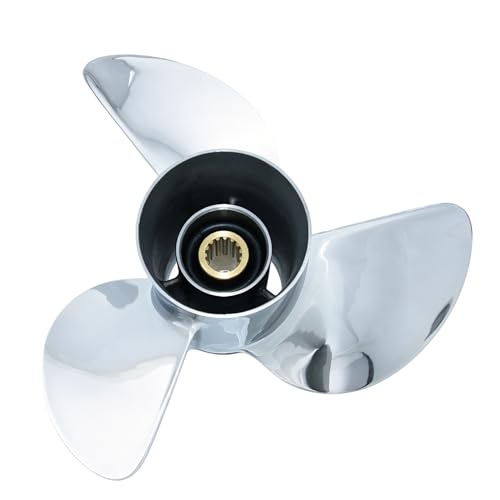 CAPTAIN Außenbordpropeller für Yamaha 50 60 75 90 100 115 130 PS T50 T60 F70 F75 F80 F90 F100 F115 Außenbordmotoren, Edelstahl, RH, OEM
