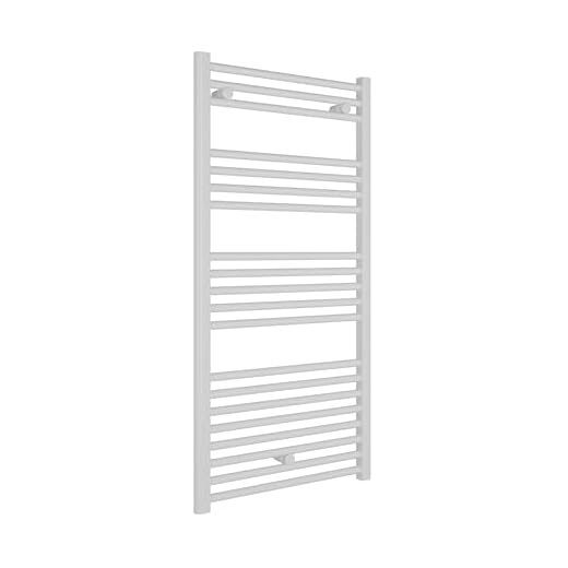 facula - Radiador Toallero DE Agua Ocean Negro 1188x500mm | (NO Eléctrico) | 3 Soportes + purgador | Conexiones 3x1/2