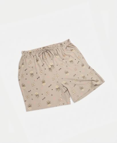 Image of Jockey RG03 Girl's Super Combed Cotton Relaxed Fit Printed Shorts with Side Pockets Colors & Prints May Vary