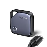 UGREEN Finder Duo Google/Apple公式認証 エアトラッカータグ 1年持続USB-C充電式バッテリー Bluetoothトラッカー Appleの「探す」とGoogleの「検索ハブ」アプリ対応、アイテムファインダー スマートタグ（財布・鍵・荷物・かばん用）1個