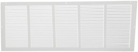 Hart & Cooley 657 Series 30" x 6" White Baseboard Return Air Grille #043670 (Fits a 30"W x 6"H Hole) image 3