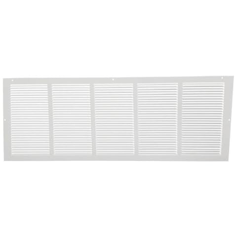 Hart & Cooley 657 Series 30" x 6" White Baseboard Return Air Grille #043670 (Fits a 30"W x 6"H Hole) Cover