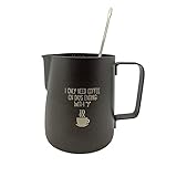 [USO PROFESIONAL]: Jarra perfecta para profesionales barista, alta calidad de fabricación y una clase diferente para preparar los mejores cafés. Incluye lápiz de arte para realizar los mejores diseños.