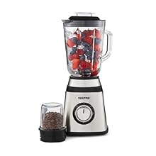 600W HIGH POWERED BLENDING - The 600W power of this multifunctional blender allows you to cope with hard fruits & vegetables, ideal for creating quick, easy, nutritious drinks and smoothies on the go - simply load, blend and go! 1.5 Glass L JAR, SMAL...