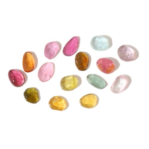 Tourmaline naturelle haut de gamme taille rose à facettes lot de 15 pierres pour haute joaillerie