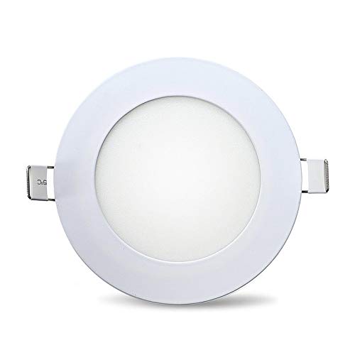 6 watt LED Einbauleuchte einbaustrahler unterputz spot Panel Ultra Slim Rund Ø12 cm Neutralweiß